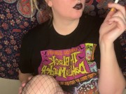 smoking a cigarette with black lipstick 5/16