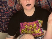 smoking a cigarette with black lipstick 7/16