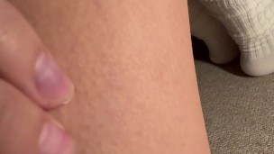 A very horny girl records her first amateur home video