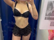 Sexy Lingerie Try on Haul Sexy Girl Changing room fun