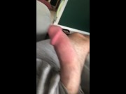 Jerking off my BWC in the living room hoping no family members walk in on me