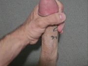 Tattooed Stud Blows Fat Load All Over The Blanket 2/16