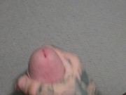 Tattooed Stud Blows Fat Load All Over The Blanket 9/16