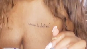 Jadee cooks breakfast naked