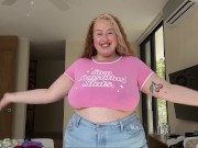 big boobs youtuber bra vs no bra compilation - G-CUPS in a shirt 3/16