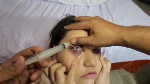 Drinking piss, putting cum in my eyes, shooting cum out of my asshole and swallowing it