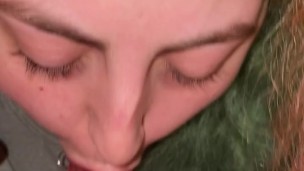 Hot White Girl Giving Blowjob To Her Dildo- Practing For You😉