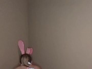 Sexy bunny try on and posing for the camera
