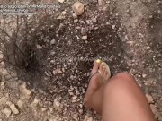 REAL AMATEUR - I fuck my best friend on a public beach and creampie her pussy 4/16