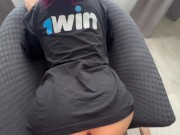 Look how she polishes the cock with her holes. I covered her whole face 5/16