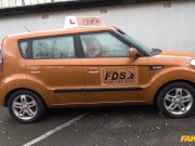 Fake Driving Hot School - Beautiful Blonde Hot College Student Offers A Sloppy Blowjob And Her Hairy Pussy 11/16