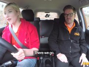 Fake Driving Hot School - Beautiful Blonde Hot College Student Offers A Sloppy Blowjob And Her Hairy Pussy 2/16