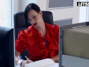 Austrian MILF Sina Velvet Goes Wild At The Office - LETSDOEIT 1/16