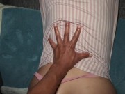 Making him cum in 1 minute - amateur couple homemade ebony teen