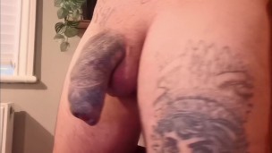 Banging the drum for fun with tattoed cock