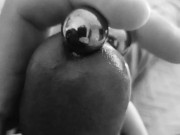 Close up Big Pierced Cock