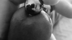 Close up Big Pierced Cock