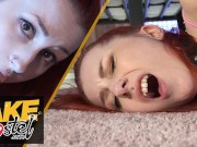 Fake Hostel - wet spot on cute college teen panties as she submits to her daddy