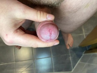 Extreme closeup cumshot