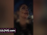 Babe records selfies at her first Halloween Horror Night HHN night at Universal Studios w/ cosplay costume makeup - Lelu Love 7/16