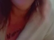 Thick brunette bbw busty girl just likes to have fun in a robe