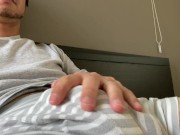 【素人オナニー】接写でイケメン既婚男子がデカチン手コキ射精 - Screenshot 1 of 16 - HD