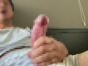 【素人オナニー】接写でイケメン既婚男子がデカチン手コキ射精 - Screenshot 15 of 16 - Semen