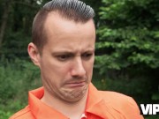 VIP4K. Blonde cougar with massive boobs was so kind to a robber 3/16