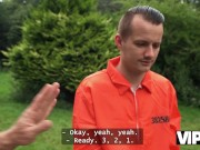 VIP4K. Blonde cougar with massive boobs was so kind to a robber 5/16