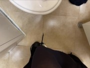 Boy Masturbating on Panties and Wear Thigh High Socks