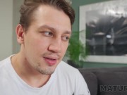 MATURE4K. Mature blonde was so lonely and her neighbour with a big cock came to fuck her 5/16