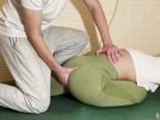 Evening fitness with a trainer ended with a fuck for a beautiful blonde in both her holes 6/16