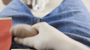 Masturbating in my jeans, people expected home any second, alomst caught