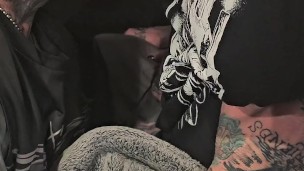 Watch him suck my tit like a hungry wolf!