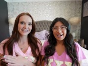Big tit college sorority sluts tag team their advisor - Cami Strella x Chloe Foxxe x Lev Lieben