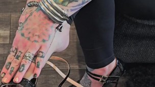 Watch me Walk my Tattooed Feet Around in High Heels