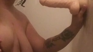 Deep throating my toy