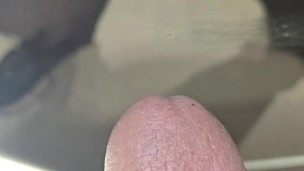 Playing with my cock in the mirror