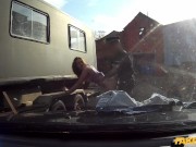 Fake Cop - Unfaithful redhead girlfriend gets the full length of a policemans big cock inside her 15/16