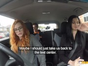 Fake Driving School - Examiner agrees to pass student after a rough sex threesome 4/16