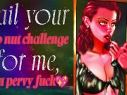 you WILL fail No Nut November. stroke your cock to me NOW. you can't control yourself. [AUDIO ONLY]