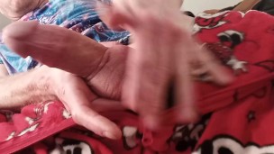 Cumshot from throbbing Cock