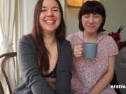 Ersties - Hot Lesbian Friends Have Hardcore Fun With Whipped Cream and a Sex Toy 2/16