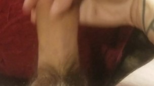 Jerking off big cock