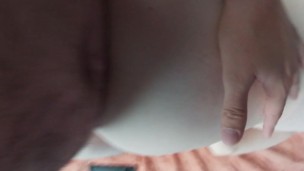 DumbRedheadBitch gets her pussy filled with cum then drips on the camera