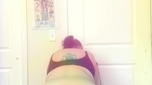 BBW Latina milf anal play with sex machine