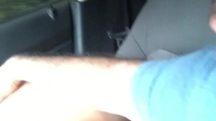 I give a blowjob to the Uber driver's cock