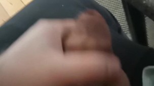 Vertical view and on my own with half limp cock stroking