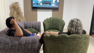 Movie watching day, I get really hot and get naked so my husband can fuck me