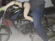 I fuck my sex doll on the motorcycle